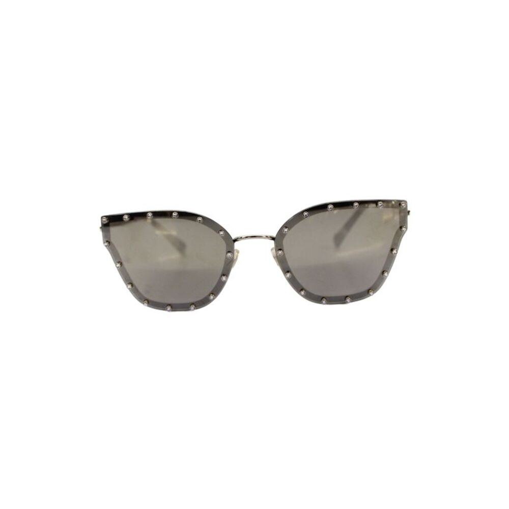 Valentino Women's VA2028 Rhinestone Light Brown Sunglasses
